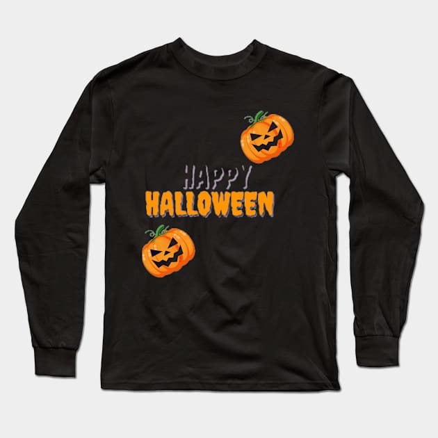 happy halloween Long Sleeve T-Shirt by  Faya